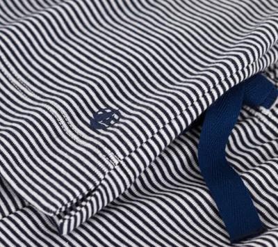 Pyjama kind met korte mouwen en wijde pijpen, gestreept PETIT BATEAU marineblauw Pyjama kind met korte mouwen en wijde pijpen, gestreept PETIT BATEAU marineblauw