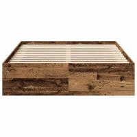 Bedframe zonder matras 200x200 cm bewerkt hout oud hout - thumbnail
