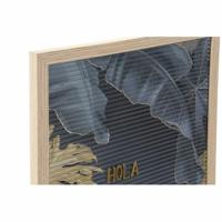 Wanddecoratie DKD Home Decor 30 x 1,5 x 45 cm Natuurlijk Grijs Tropisch (2 Stuks) - thumbnail