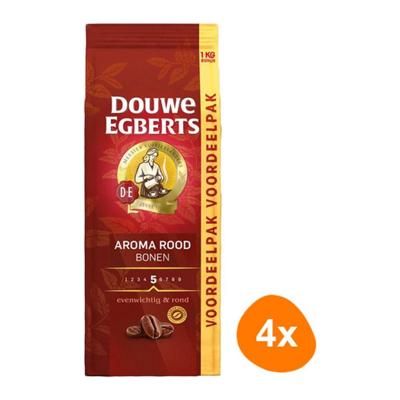 Douwe Egberts - Aroma Rood Bonen - 4x 1kg Douwe Egberts - Aroma Rood Bonen - 4x 1kg