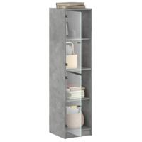 Hoge kast met glazen deuren 35x37x142 cm betongrijs - thumbnail