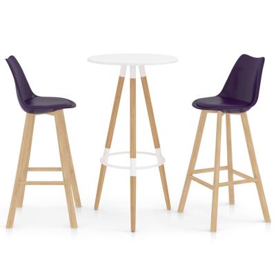 vidaXL 3-delige Barset paars