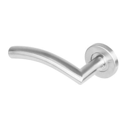 Gatdeel links 1276 Lisa 90°op rond rozet staal met 7mm nok RVS