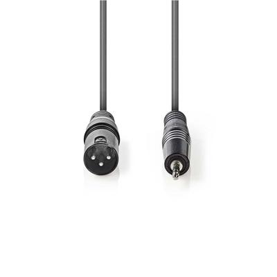 XLR-Audiokabel | XLR 3-pins male - 3,5 mm male | 3,0 m | Grijs XLR-Audiokabel | XLR 3-pins male - 3,5 mm male | 3,0 m | Grijs