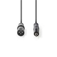 XLR-Audiokabel | XLR 3-pins male - 3,5 mm male | 3,0 m | Grijs - thumbnail
