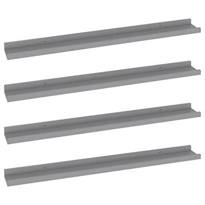 VidaXL Wandschappen 4 st 80x9x3 cm grijs VidaXL Wandschappen 4 st 80x9x3 cm grijs
