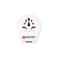 SKROSS | 1.500262 | World to USA + USB | World to USA reisadapter met 1 USB 2.4A-aansluiting - Spanning en vermogen: 100 V - 1500 W / 250 V - 3750 W - Bescherming tegen elektrische schokken - thumbnail