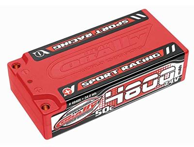 Team Corally Lipo 50c 7,4 volt 4800mah met 4mm Gold connectors - Shorty Team Corally Lipo 50c 7,4 volt 4800mah met 4mm Gold connectors - Shorty