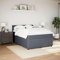 Boxspring met matras fluweel donkergrijs 160x200 cm - thumbnail