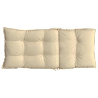 VidaXL Stoelkussens 6 st hoge rug oxford stof beige
