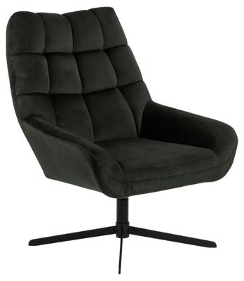 Sohome Draaifauteuil 'Nela' Velvet, kleur Dark Green