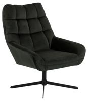 Sohome Draaifauteuil 'Nela' Velvet, kleur Dark Green - thumbnail