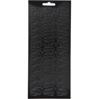 Creativ Company Stickers, hoed, vel 10x23 cm, zwart, 1 vel - thumbnail