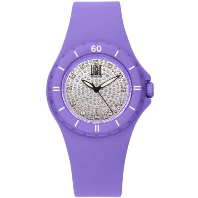 Horloge Dames Light Time SILICON STRASS (Ø 36 mm) Horloge Dames Light Time SILICON STRASS (Ø 36 mm)