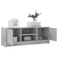 Tv-meubel 102x30x37,5 cm bewerkt hout betongrijs - thumbnail