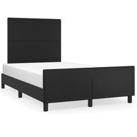 Bedframe zonder matras 120x190 cm kunstleer zwart - thumbnail