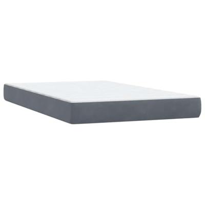 Boxspring met matras en LED fluweel donkergrijs 120x210 cm