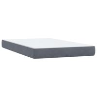 Boxspring met matras fluweel donkergrijs 120x210 cm - thumbnail