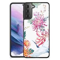 Samsung Galaxy S21 Plus Dierenprint Telefoonhoesje Bird Flowers - thumbnail