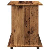 Rolkast 60x45x60 cm bewerkt hout oud houtkleurig - thumbnail