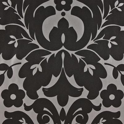 DUTCH WALLCOVERINGS Behang medallion zwart en zilver 6811-7