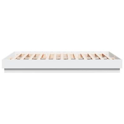 Bedframe met LED-verlichting wit 150x200 cm