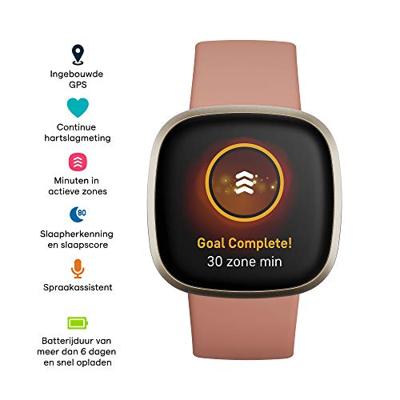 Fitbit Versa 3 smartwatch (roze/goud)