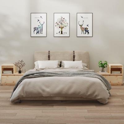 Nachtkastjes 2 st 60x34x51 cm massief grenenhout