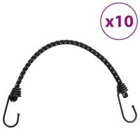 VidaXL Spanelastieken met reflecterende strips en haken 10 stuks 46 cm - thumbnail