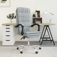 Kantoorstoel verstelbaar stof lichtgrijs - thumbnail