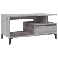 Salontafel 90x49x45 cm bewerkt hout grijs sonoma - thumbnail