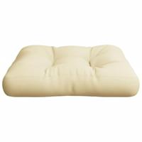 VidaXL Palletkussen 58x58x10 cm stof crèmekleurig - thumbnail