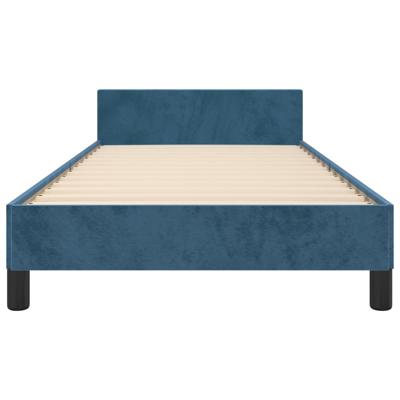 Bedframe zonder matras 90x200 cm fluweel donkerblauw