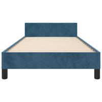 Bedframe zonder matras 90x200 cm fluweel donkerblauw - thumbnail