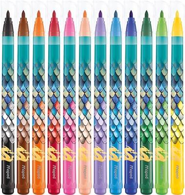 Viltstift maped dragon set 12 kleuren