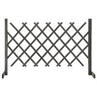 VidaXL Tuinlatwerk 120x90 cm massief vurenhout grijs - thumbnail