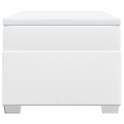 Boxspring met matras kunstleer wit 90x190 cm