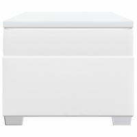 Boxspring met matras kunstleer wit 90x190 cm - thumbnail