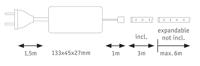 Paulmann 2700KMaxLED 500 3m set metaal - 70579 - thumbnail
