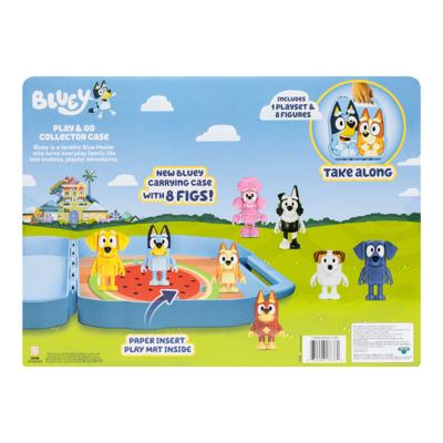 Bluey Play & Go speelkoffer + 8 figuren