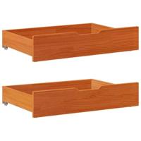VidaXL Bedlades 2 st 85x55x17 massief grenenhout wasbruin - thumbnail
