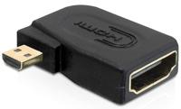 DeLOCK HDMI A/micro-D 19-p HDMI-A F 19-p micro HDMI-D M Zwart - thumbnail