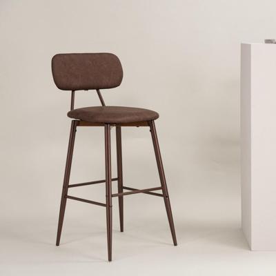 Nohr Barkruk 'Jennise' Lederlook, kleur Bruin (zithoogte 68cm)