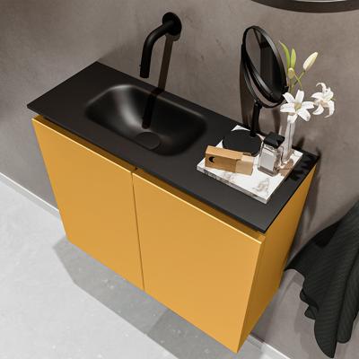 MONDIAZ TURE 60cm toiletmeubel ocher. EDEN wastafel urban links geen kraangat