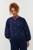 Ydence Sweater Hearts | Navy/Fuchsia Purple - thumbnail