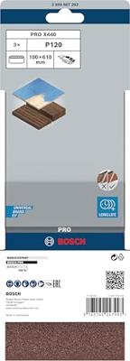 Bosch Accessoires 3 Banden 100x610 X440, Best for Wood+Paint , 120 - 2608607262