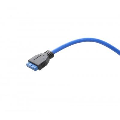 Connectland KIT-3.5'-USB-V3-2P stiftstrip (2 poorten, USB V3.0), zwart