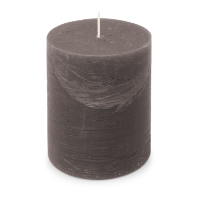 Kaars rustiek 100/130 mm donkergrijs Spaas - Spaas