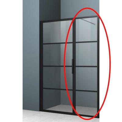 Vast Paneel voor Nisdeur Lacus Tremiti 40x200 cm Mat Zwart Aluminium Profiel Lacus