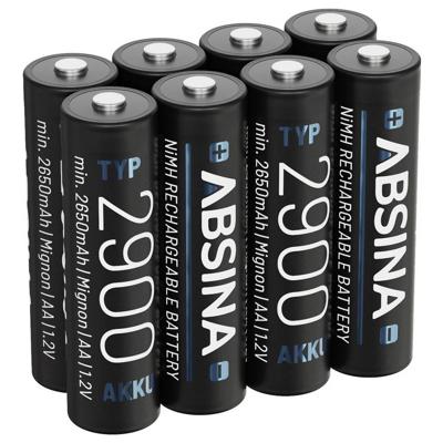 Absina Oplaadbare AA batterij (penlite) NiMH 1.2 V 8 stuk(s)
